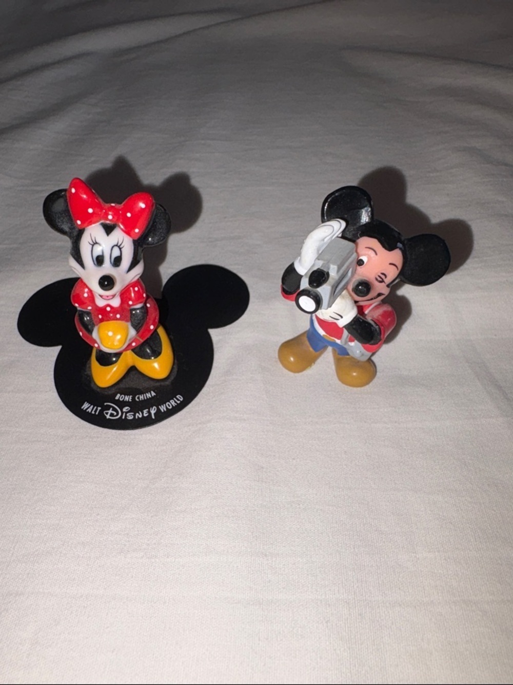 Disney Minnie & Mickey Small Figurine Set - Red, Black, Yellow. Y2K